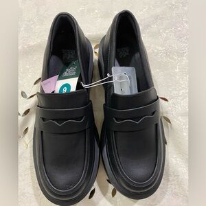 WILD FABLE BLACK SIZE 9 WOMEN’S LACEY LOAFERS WITH CHUNKY HEEL